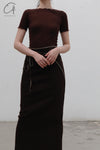 BASERANGE Brig Rib Skirt SKBR-RIB-SP22 TACTILE Maroon (SKBR-RIB-WI21)